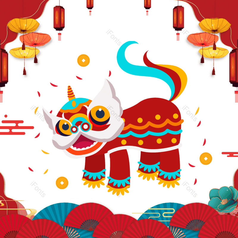装饰图片,插画元素,过年PNG,纹样免抠素材